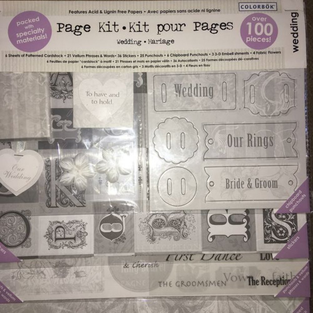 Colorbok Wedding Scrapbook Page Kit